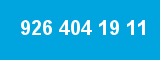 926 404 19 11 926 404 19 11